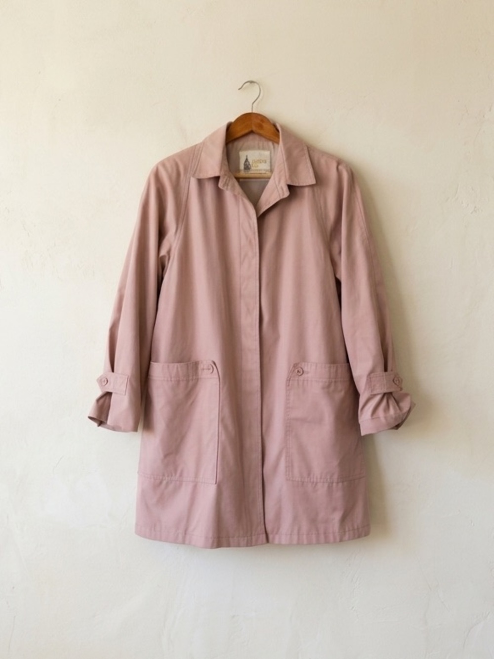 VINTAGE London Fog Dusty Rose Trench – 80s/90s Dream 🧥 Academia Grandmacore chic